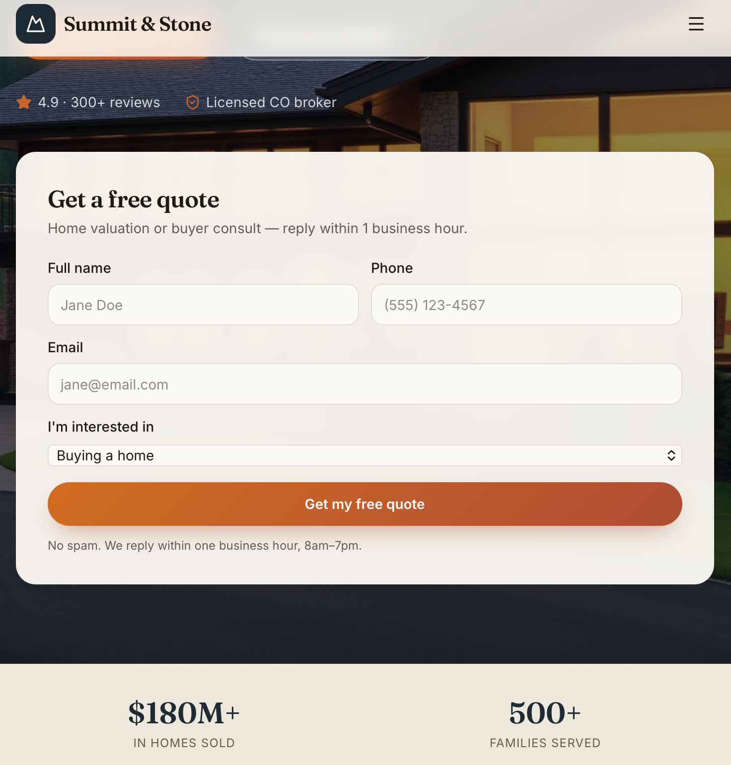 Real estate broker concept — tablet